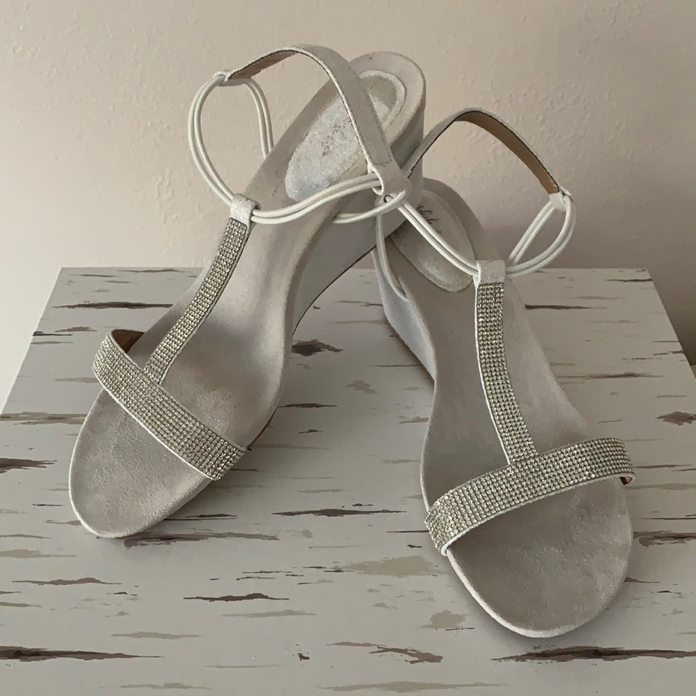 Sparkling Dress Wedges, size 10